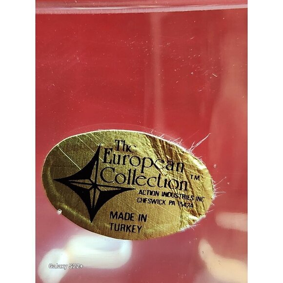 European Collection Blown Ribbed Glass Vase, Bowl  7" x 7" Made In Turkey, Weddi - Picture 7 of 12